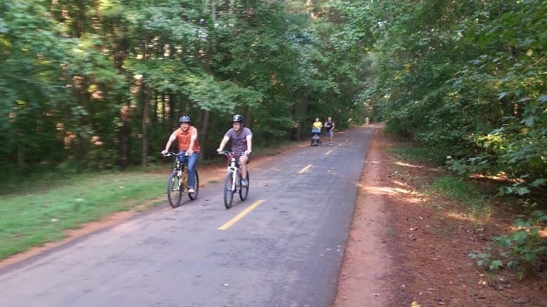 Cyclists on the Silver Comet Trail for article about Silver Comet Extension