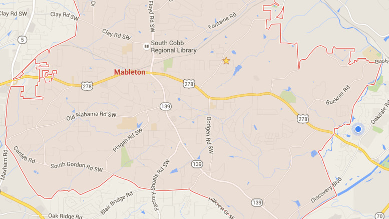 map of Mableton from Google Maps