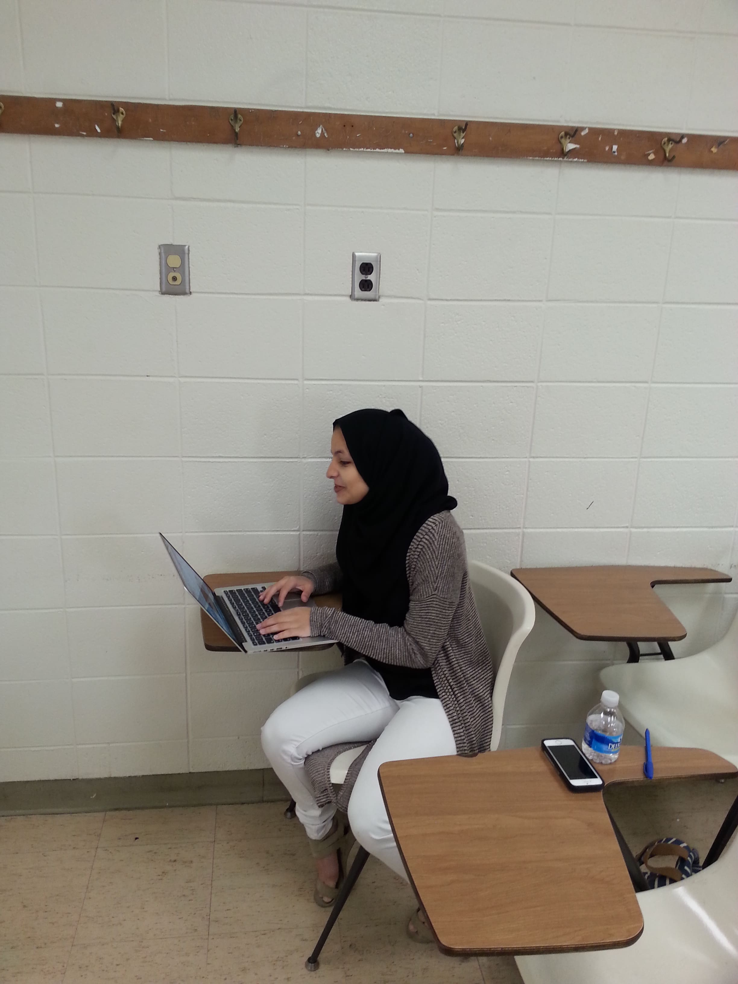 Aya Ben Abdellatif in class at Georgia State University