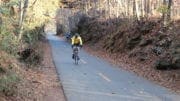 Cyclist on the Silver Comet Trail in article about Silver Comet Trail reopen
