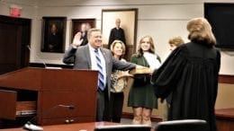 Bob Ott at his swearing-in ceremony Dec 2016 -- photo by Larry Felton Johnson