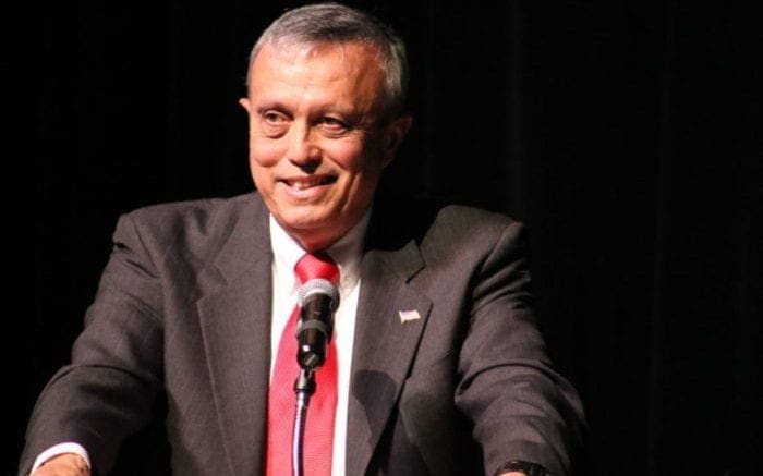 Michael Boyce at his swearing-in ceremony