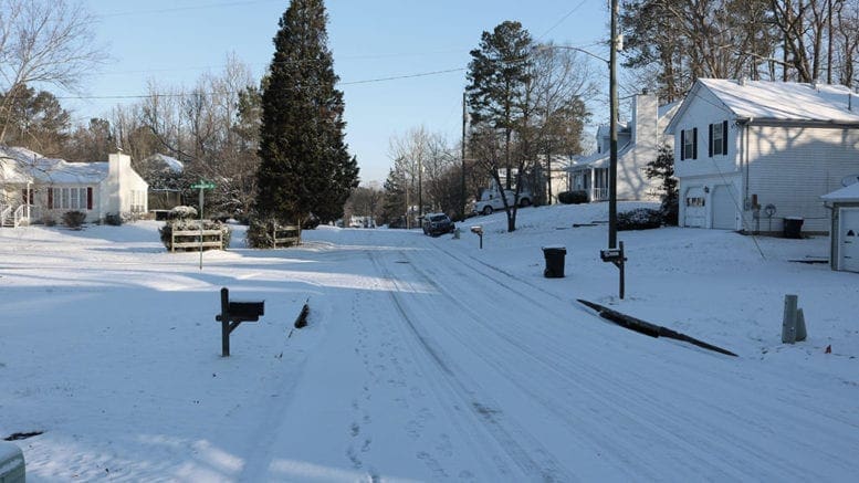 Snow last January in Mableton -- winter storm watch