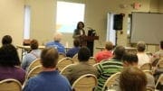 Cobb County District 4 Commissioner Lisa Cupid delivers the State of the District address (photo by Larry Felton Johnson)