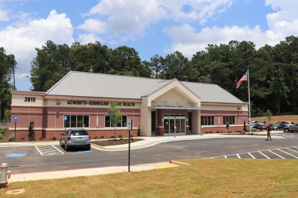 Acworth-Kennesaw Public Health Center building (photo courtesy of Cobb & Douglas Public Health)