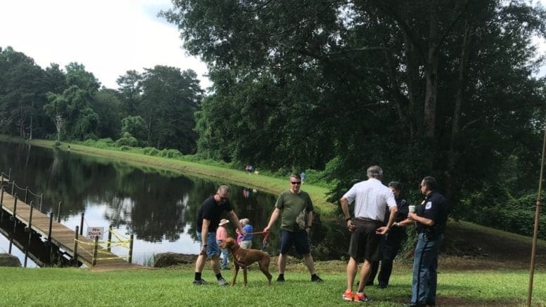 Residents preview new park on Ebenezer Road (photo by Rebecca Gaunt)