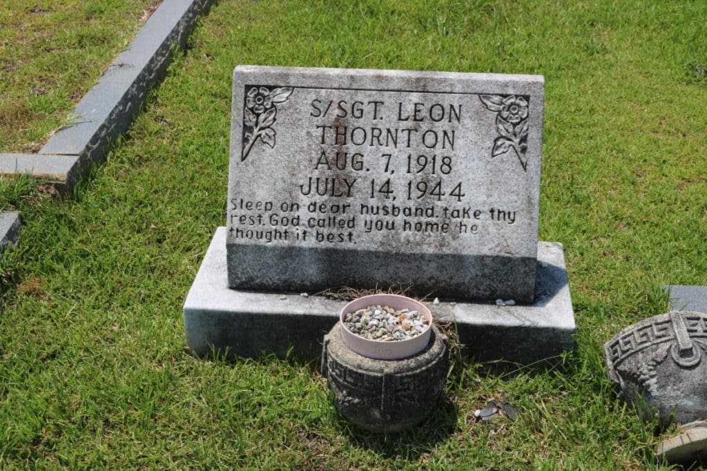 Headstones at Mount Harmony Baptist Church cemetery in Mableton Georgia.