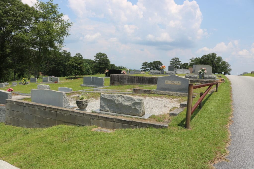 Headstones at Mount Harmony Baptist Church cemetery in Mableton Georgia (photo by Larry Felton Johnson)