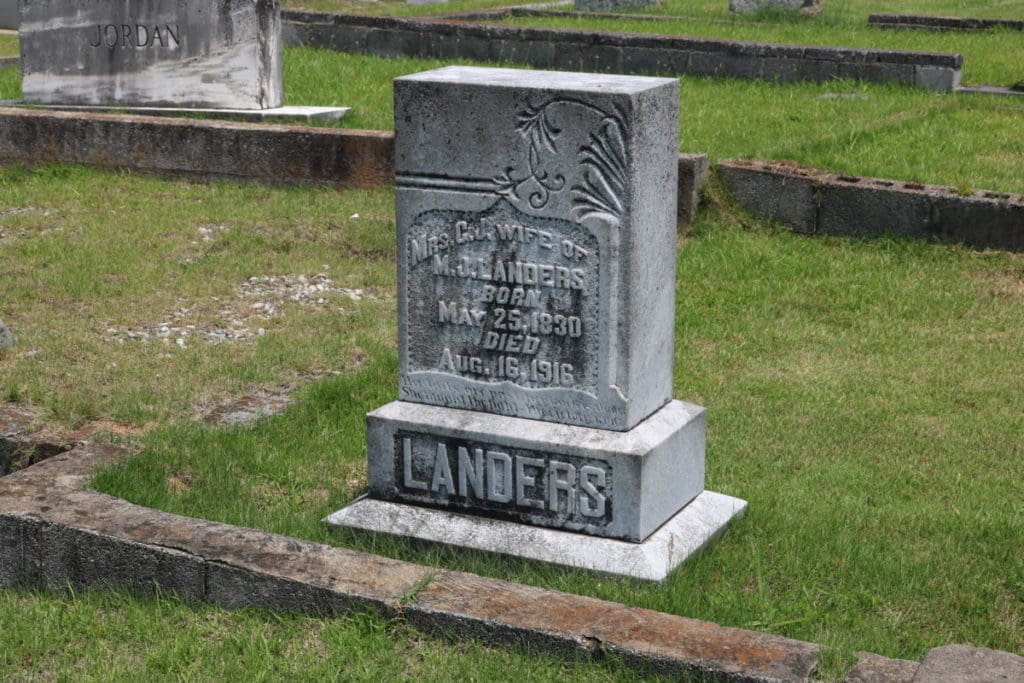 Headstones at Mount Harmony Baptist Church cemetery in Mableton Georgia (photo by Larry Felton Johnson)