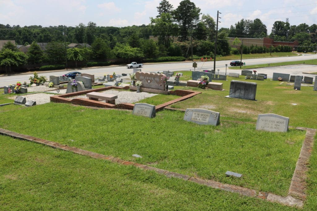 Headstones at Mount Harmony Baptist Church cemetery in Mableton Georgia (photo by Larry Felton Johnson)