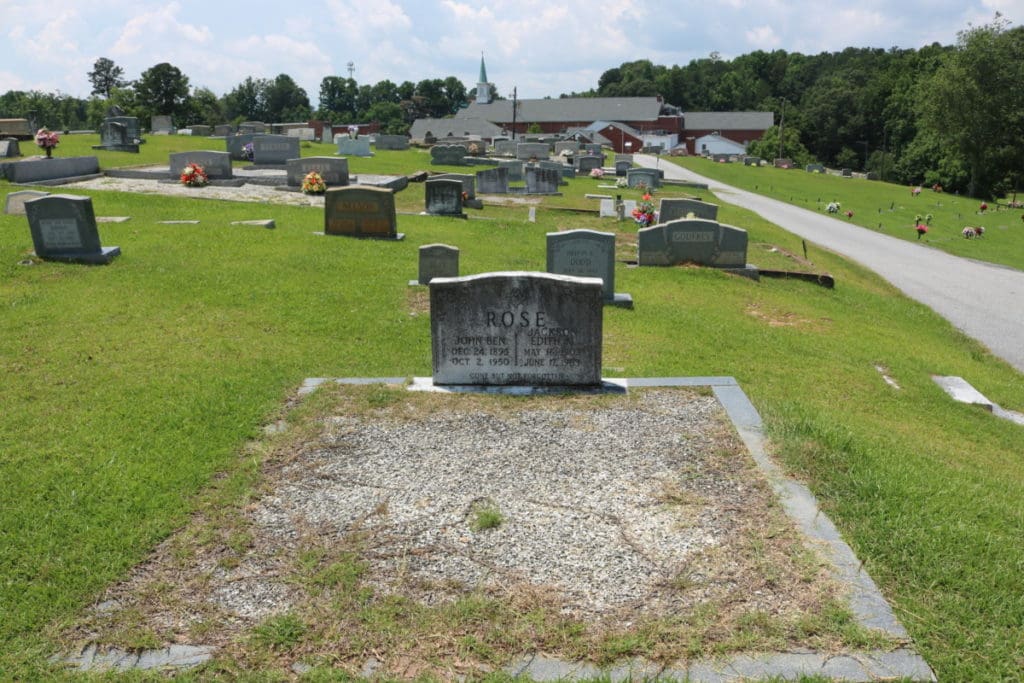 Headstones at Mount Harmony Baptist Church cemetery in Mableton Georgia (photo by Larry Felton Johnson)