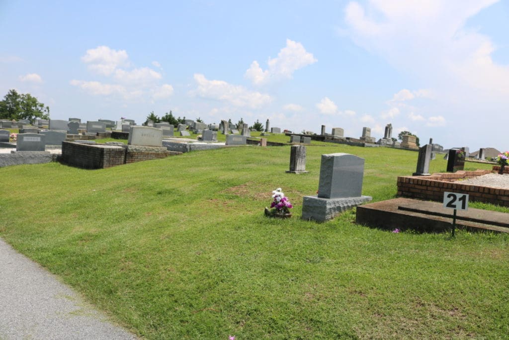 Headstones at Mount Harmony Baptist Church cemetery in Mableton Georgia (photo by Larry Felton Johnson)