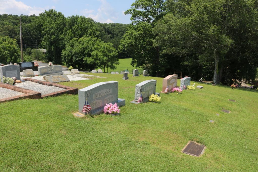 Headstones at Mount Harmony Baptist Church cemetery in Mableton Georgia (photo by Larry Felton Johnson)