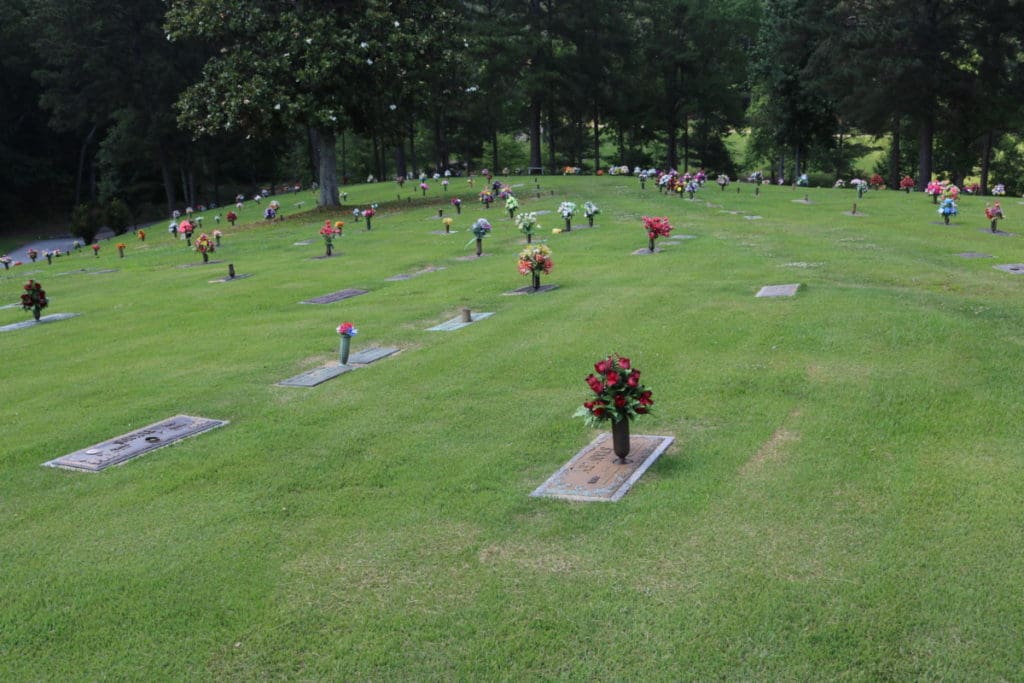 Markers at Mount Harmony Memorial Gardens (photo by Larry Felton Johnson)