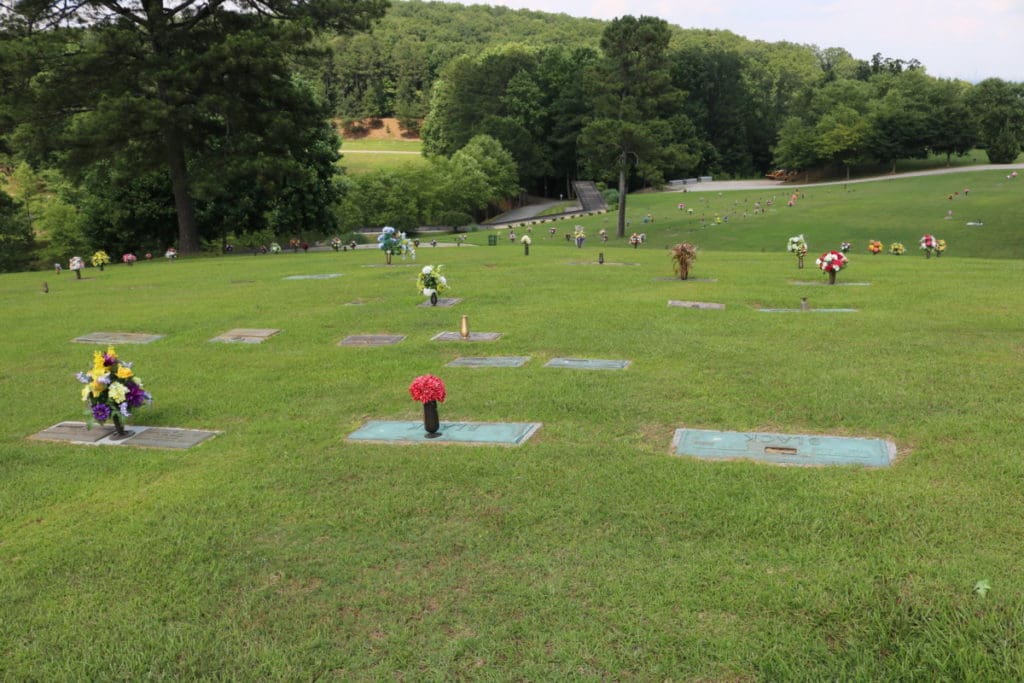 Markers at Mount Harmony Memorial Gardens (photo by Larry Felton Johnson)