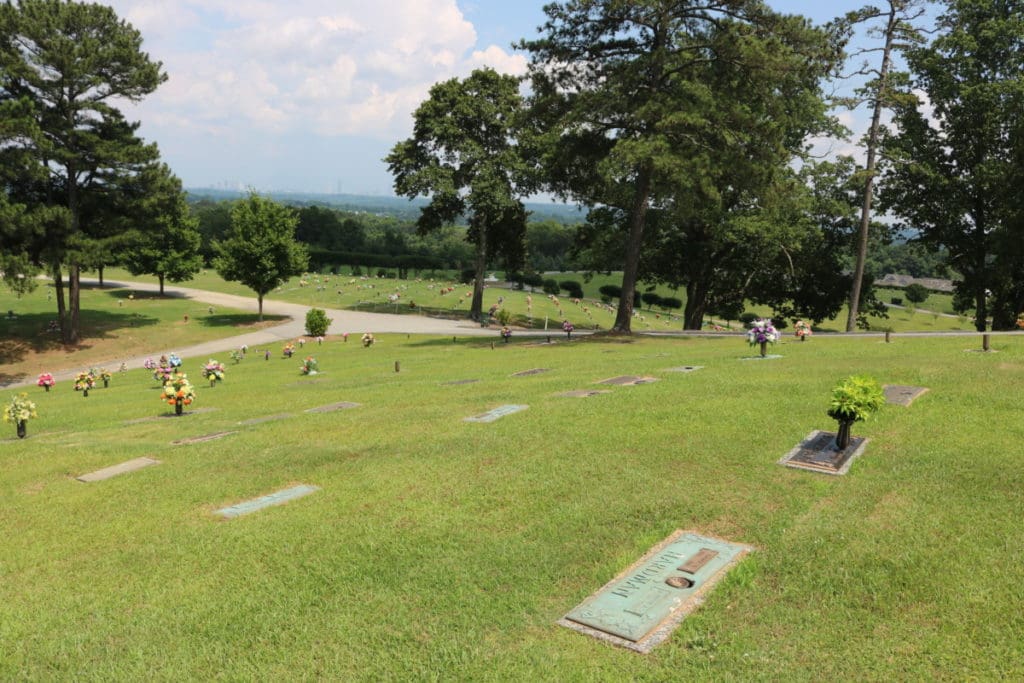 Markers at Mount Harmony Memorial Gardens (photo by Larry Felton Johnson)