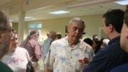 Cobb County BOC Chairman Michael Boyce answers questions after the town hall in East Cobb (photo by Larry Felton Johnson)