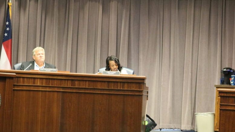 Lisa Cupid's closing remarks at the millage rate increase hearing -- this photo ac (photo by Larry Felton Johnson)