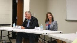 Bob Weatherford and Keli Gambrill at Sierra Club forum (photo by Larry Felton Johnson)