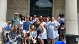 Group photo of Democratic candidates at carnival in Kennesaw (photo by Haisten Willis)