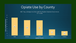 Chart from the GBI crime lab on Cobb County opioid seizures.