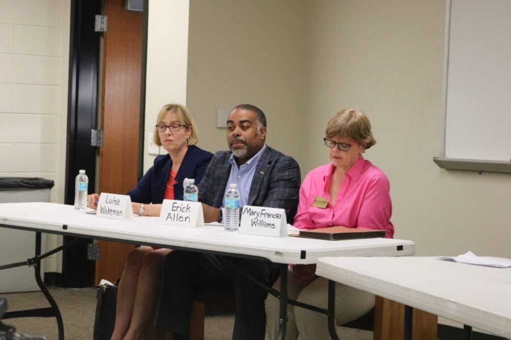 L-R Luisa Wakeman, Erick Allen, Mary Frances Williams (photo by Larry Felton Johnson)