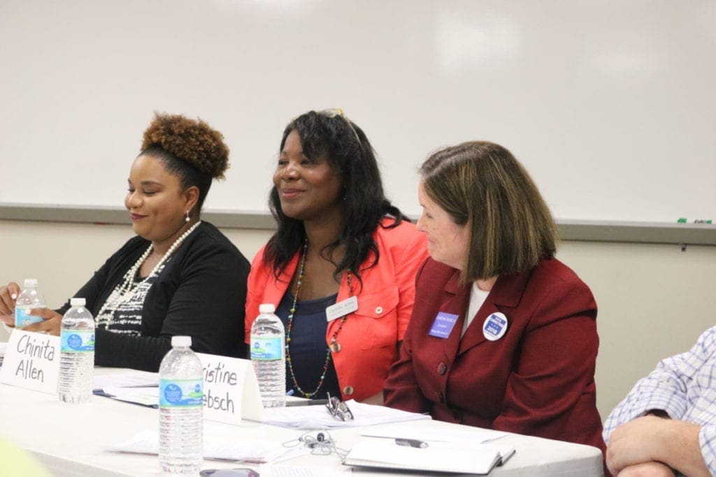 L-R Essence Johnson, Chinita Allen, Christine Triebsch (photo by Larry Felton Johnson)