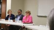 Erick Allen and Mary Frances Williams (in pink shirt) at a Sierra Club Forum