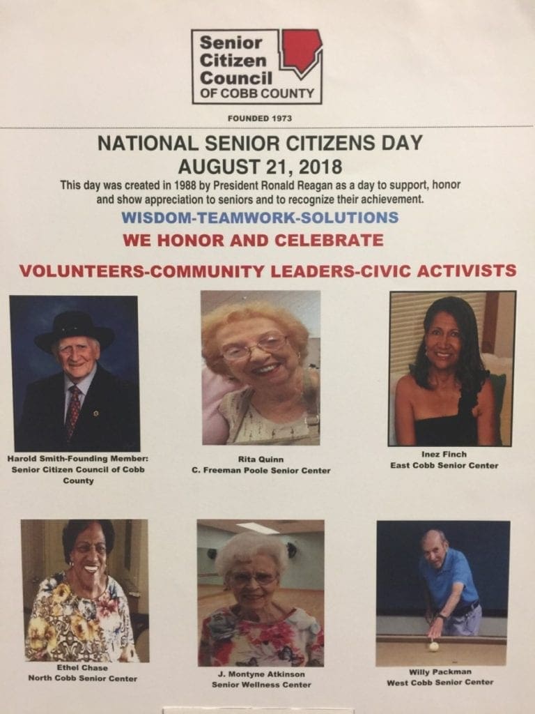 Senior Citizen Council of Cobb County flyer