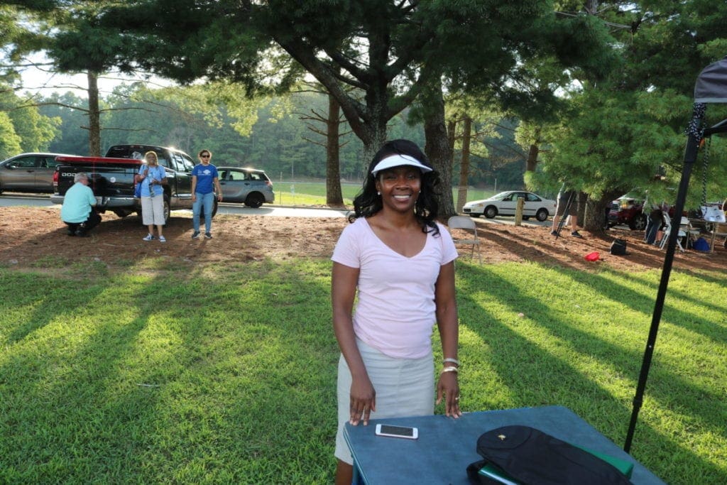 Cobb County district 4 Commissioner Lisa Cupid at National Night Out on Riverside Parkway (photo by Larry Felton Johnson)
