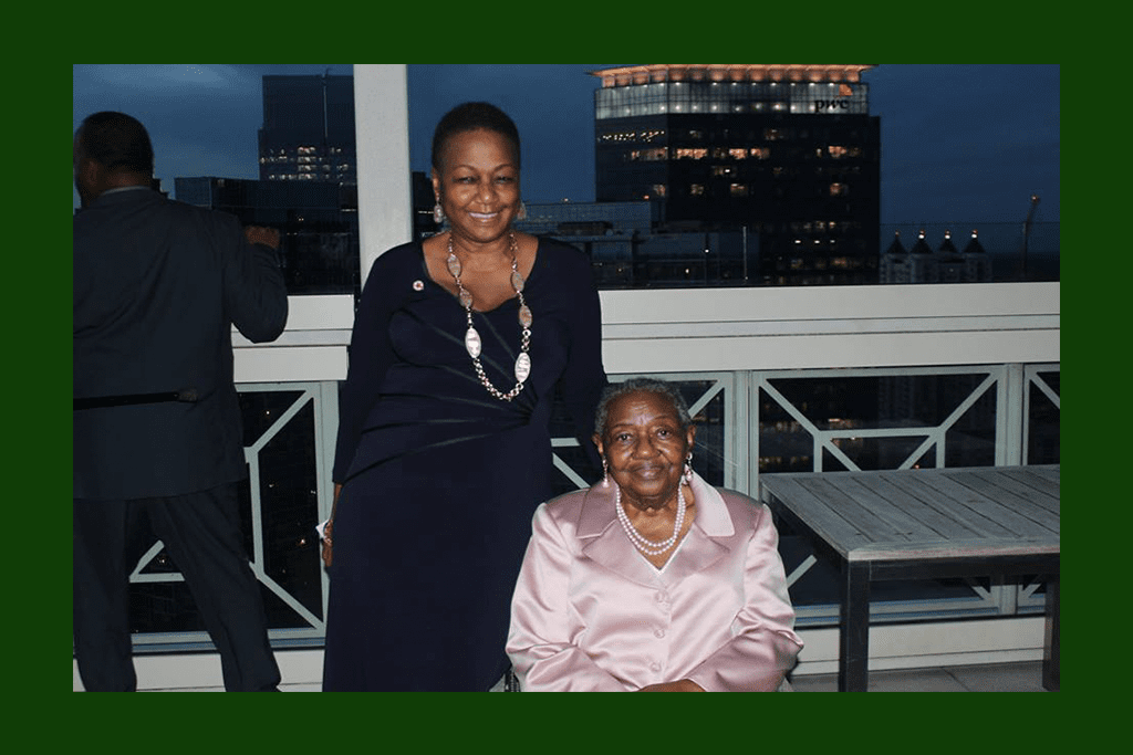 Laurie Roland (L) with her mother Ann McCown (R) (photo courtesy of AARP Georgia)