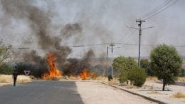 photo of brush fire, used in article about Powder Springs CERT training