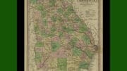 Section of 1833 map showing original shape of Cobb County (retrieved from http://dlg.galileo.usg.edu/hmap/id:hmap1833t3copy3 at the UGA libraries -- public domain)