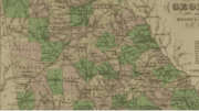 Section of 1833 map showing original shape of Cobb County (retrieved from http://dlg.galileo.usg.edu/hmap/id:hmap1833t3copy3 at the UGA libraries -- public domain)