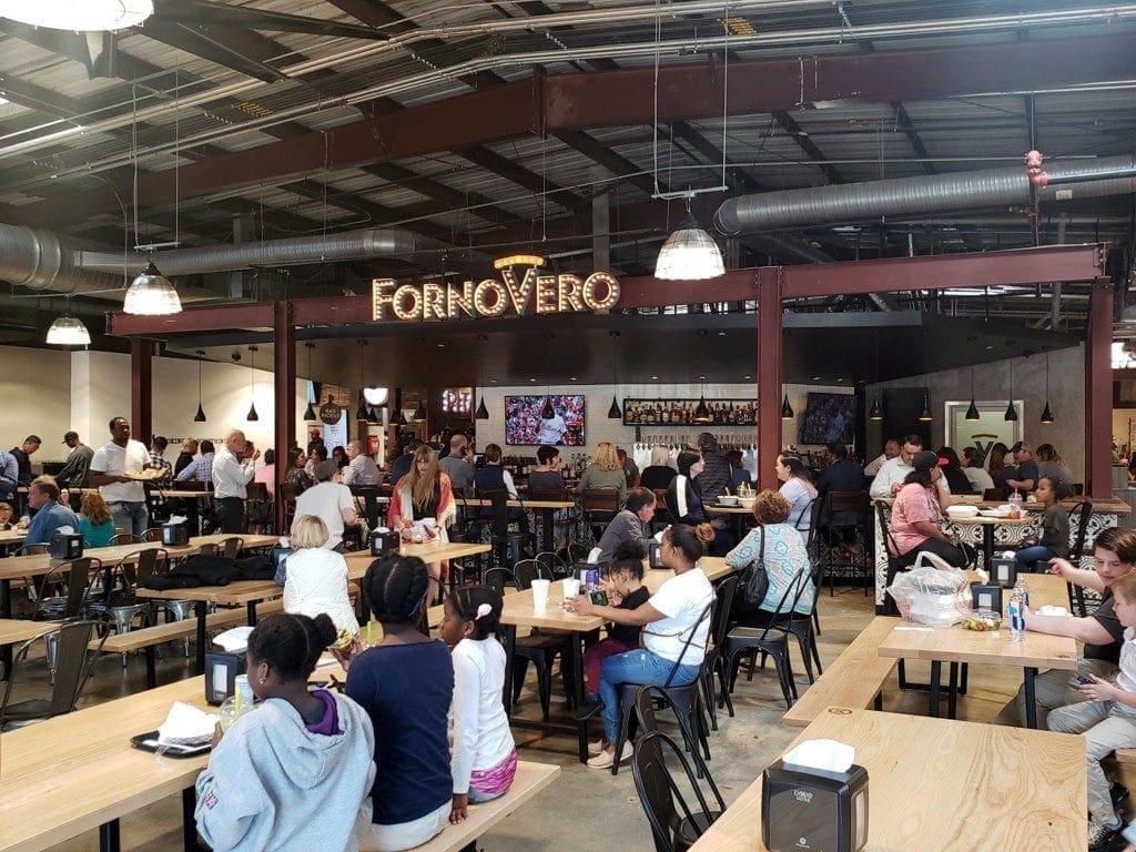 Interior of Marietta Square Market facing Forno Vero (photo by Alex Patton)