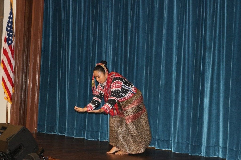 Josephine Arjho Latimban Carino Turner performs traditional Baan dance