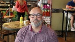 James Herndon at Rev's Coffee Rosters in Smyrna (photo by Larry Felton Johnson)