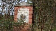 Welcome to Cobb County brick sign at Henderson Road on Veterans Memorial