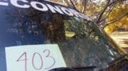 Window damaged at Concord Covered Bridge