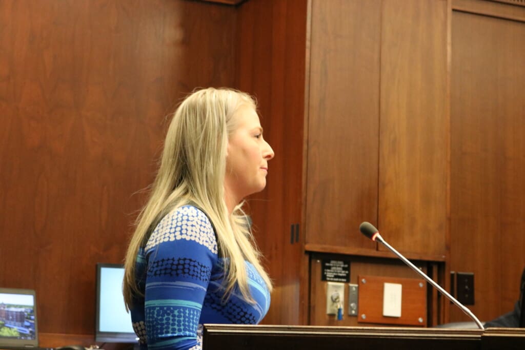 Jessica Berry at lectern