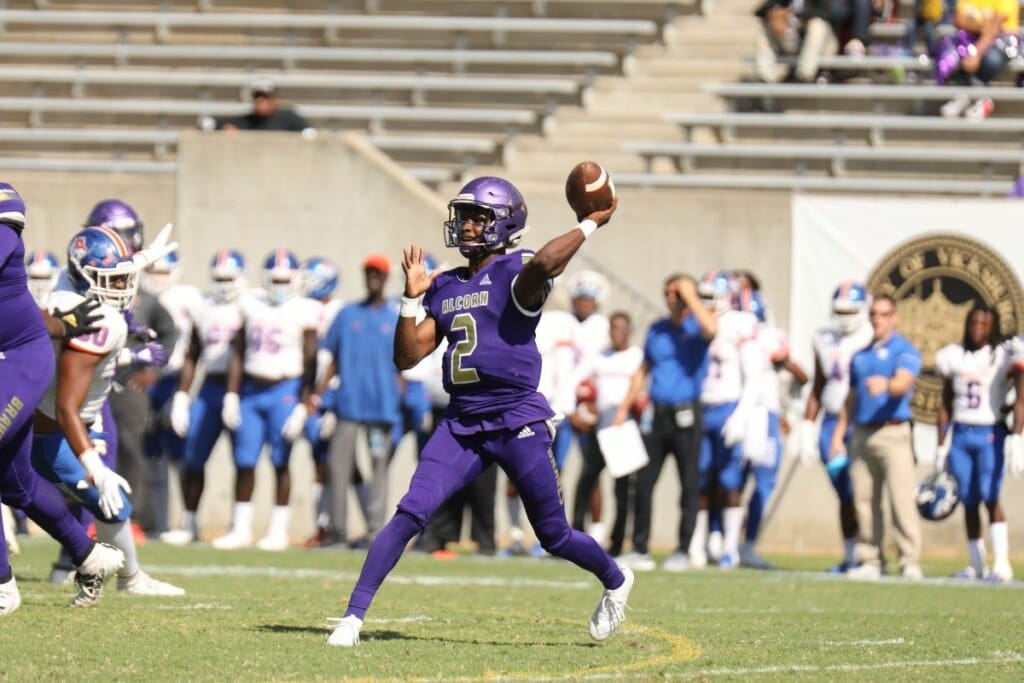 Felix Harper executing a pass