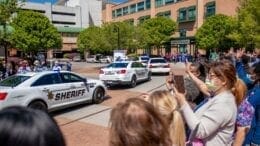 Sheriff's Office cars in parade at WellStar Kennestone
