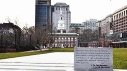 First Amendment inscription at Independence Hall