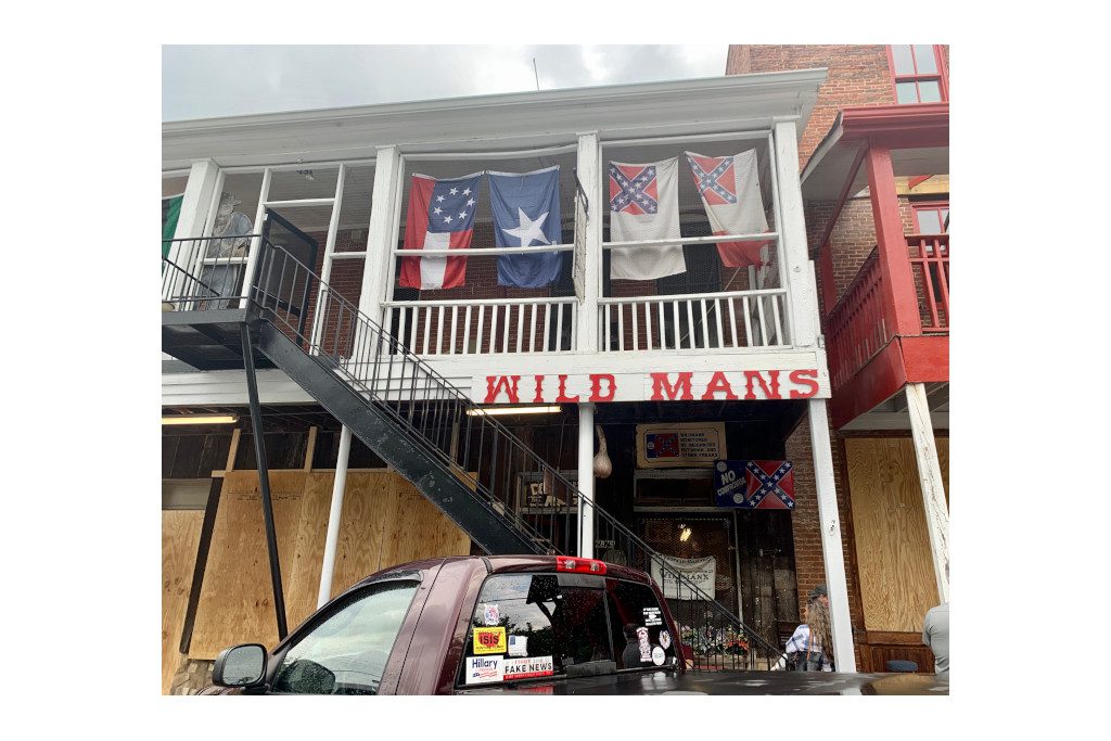 The front of Wild Man's civil war surplus store in downtown Kennesaw.