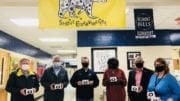 Left to Right; Travis Lindley (City Councilman Ward 3), Tim Gould (City Councilman Ward 6), Derek Norton (Mayor), Haroldeen Swearingen (Belmont Hills Elementary School Asst Principal), Joe Bennett (Interim City Administrator), Penny Moceri (Interim Assistant City Administrator).