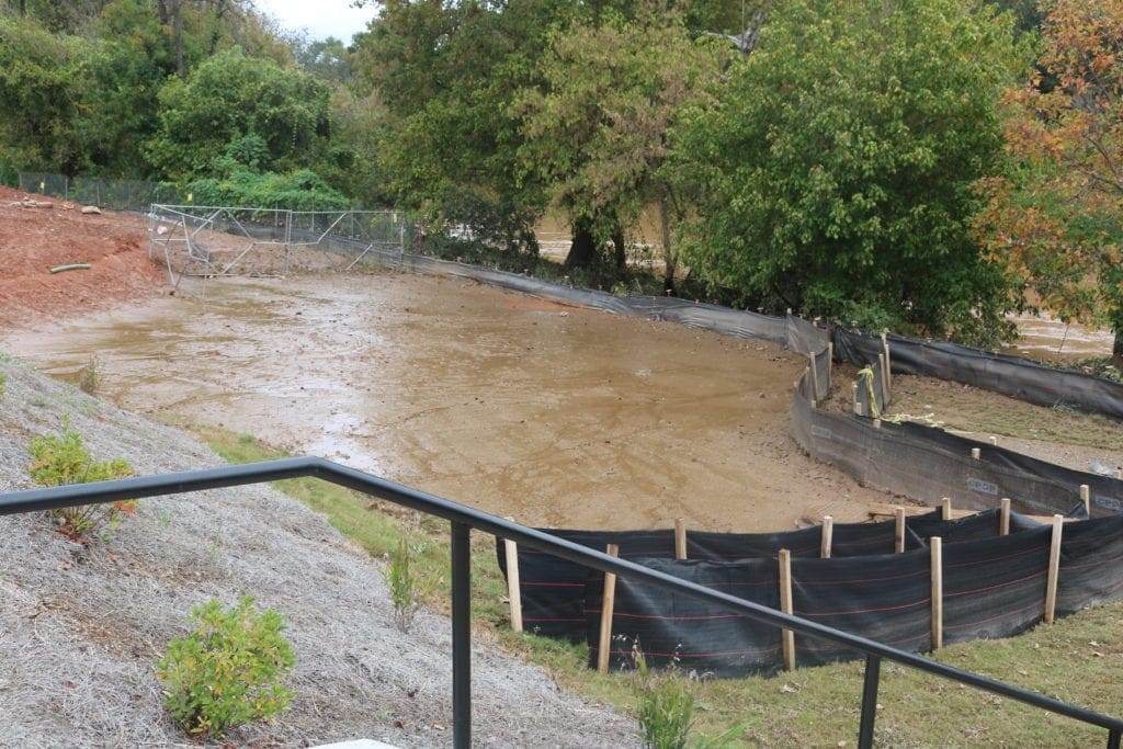 Remaining muck at the end of the footpath (photo by Larry Felton Johnson)