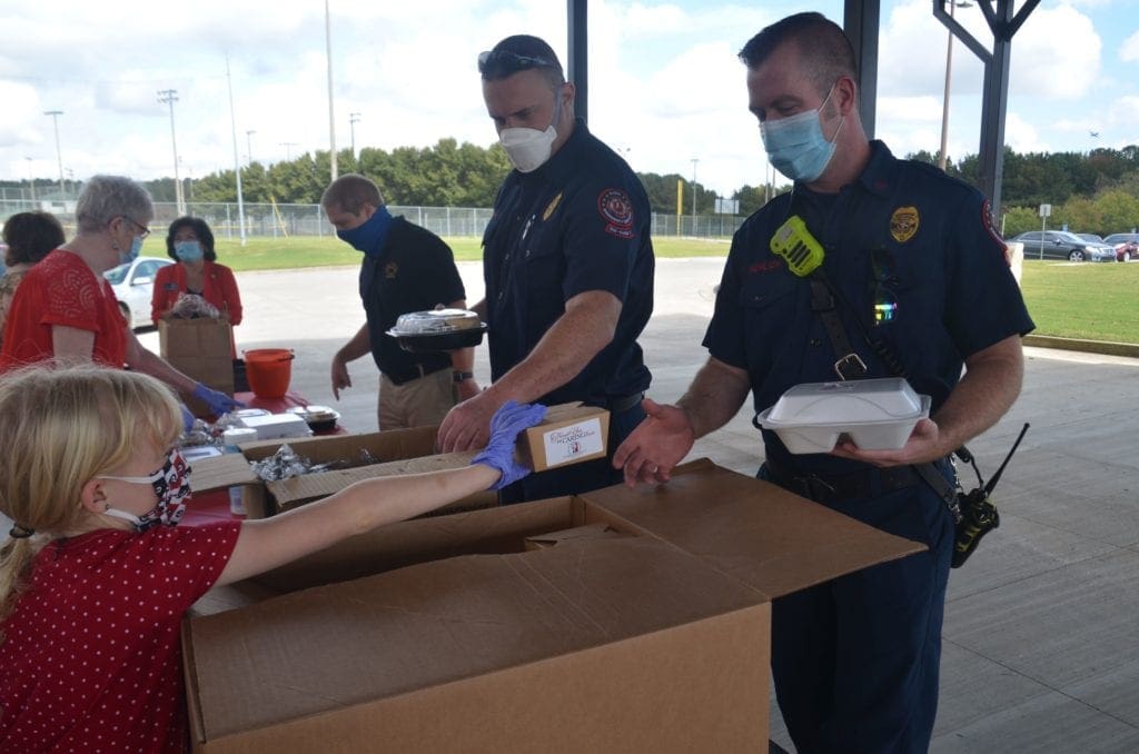 First responders served meals
