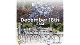 image with bicycles and text December 18th 9 a.m.