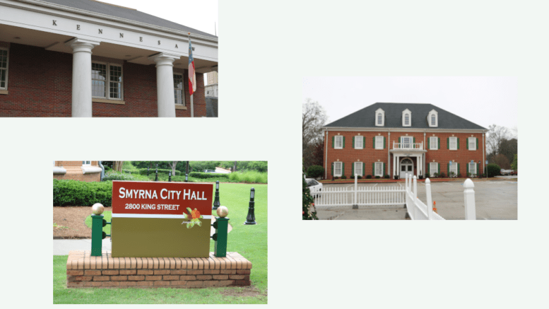 Images from the city halls of Kennesaw, Powder Springs and Smyrna (photos by Larry Felton Johnson)