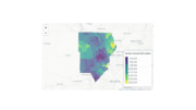 screenshot of interactive map of Cobb County with incomes by census tract color coded (text tables of data available in article)